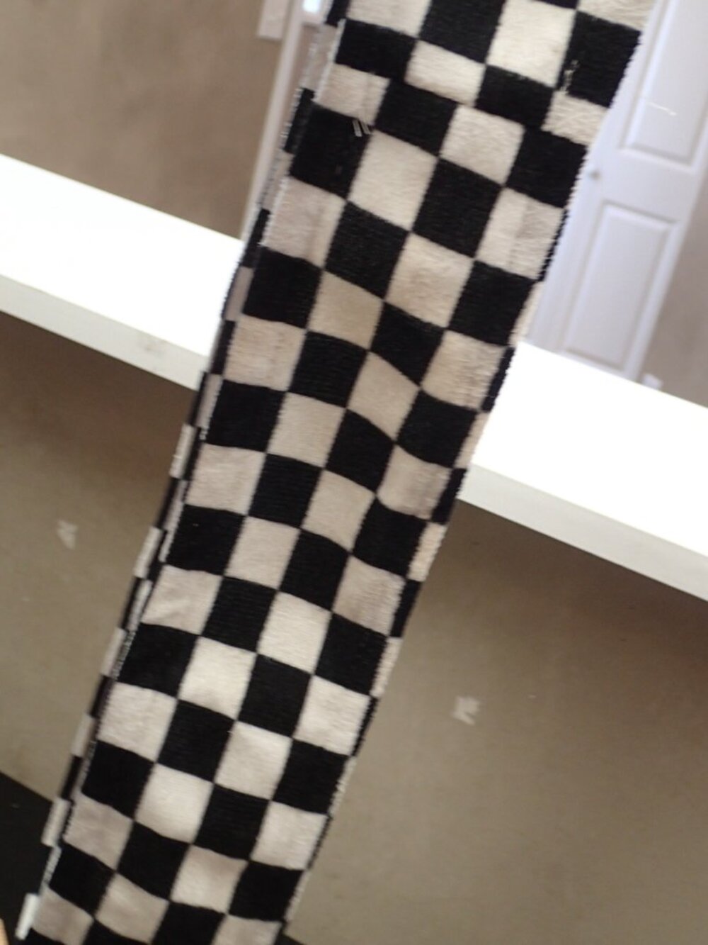 Black and White Checkered Sash